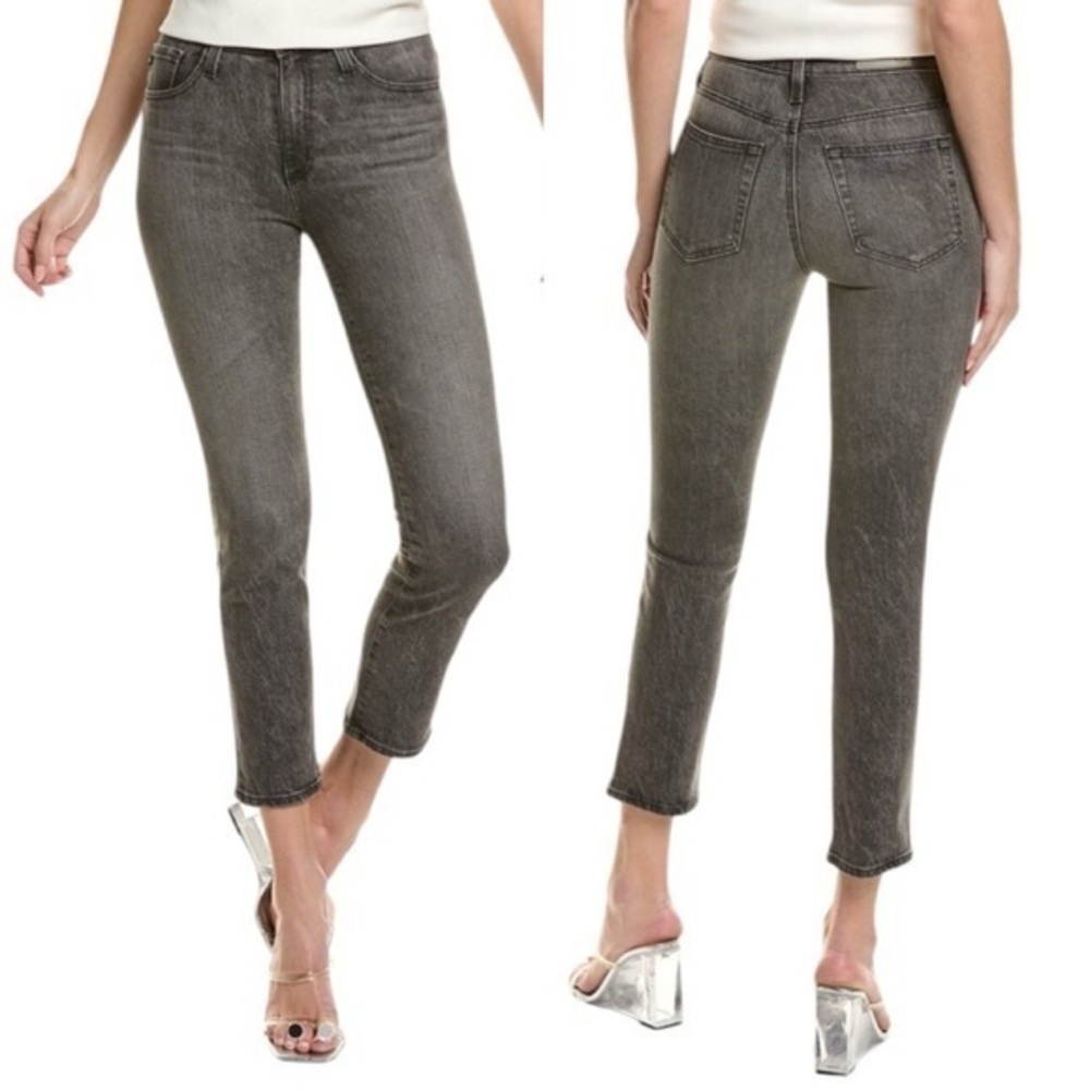 AG‎ Isabelle High Rise Straight Crop Leg Gray Jeans 26